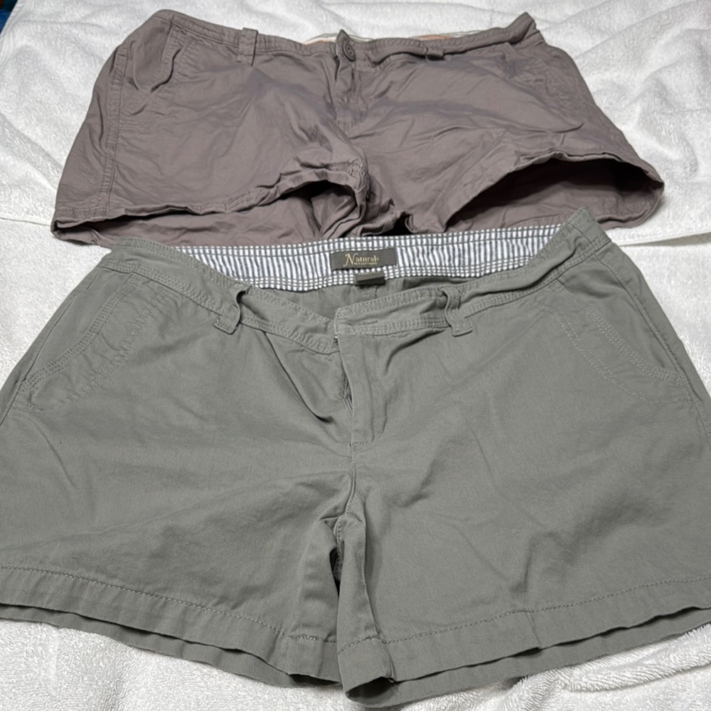 Gray and Moss Green Shorts Set